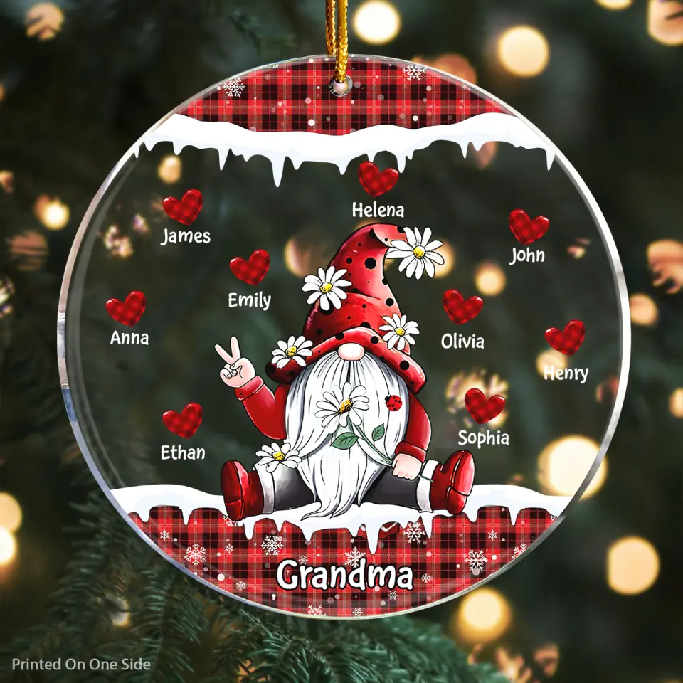 Personalized Mica Ornament - Gift For Grandma - I Love Being A Grandma ARND0014