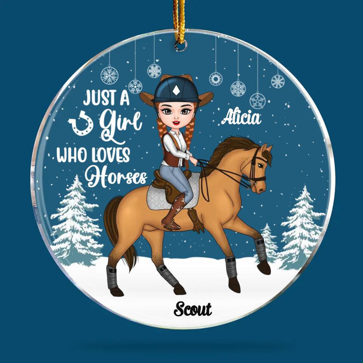 Personalized Mica Ornament - Gift For Horse Lover - Horse Mom ARND0014