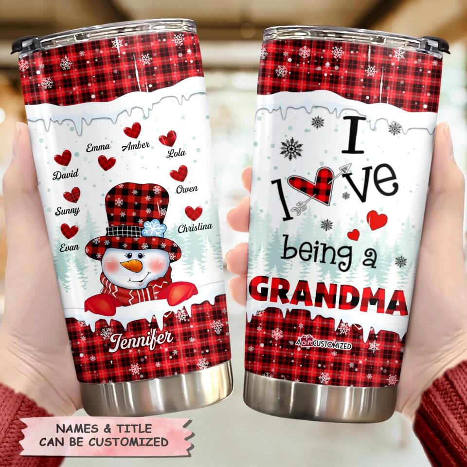 Personalized Tumbler - Gift For Grandma - I Love Being A Grandma ARND018