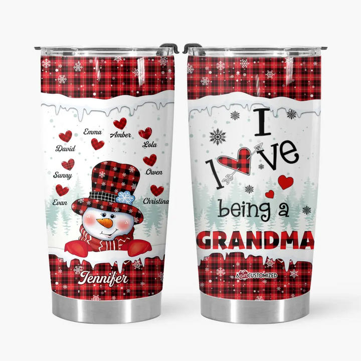 Personalized Tumbler - Gift For Grandma - I Love Being A Grandma ARND018