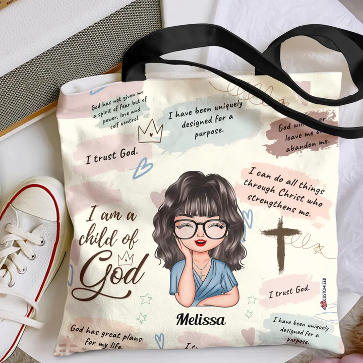 Personalized Tote Bag - Gift For Mom - I Am A Child Of God ARND0014