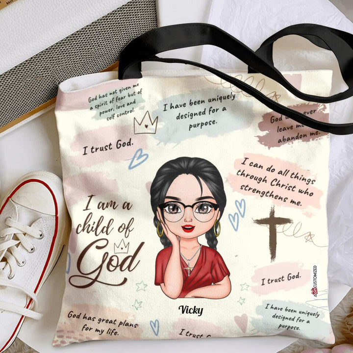 Personalized Tote Bag - Gift For Mom - I Am A Child Of God ARND0014