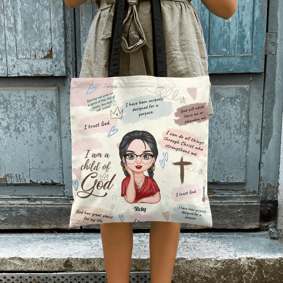 Personalized Tote Bag - Gift For Mom - I Am A Child Of God ARND0014