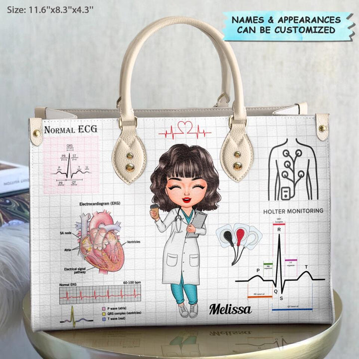 Personalized Leather Bag - Gift For EKG Tech - Being A EKG Tech ARND0014