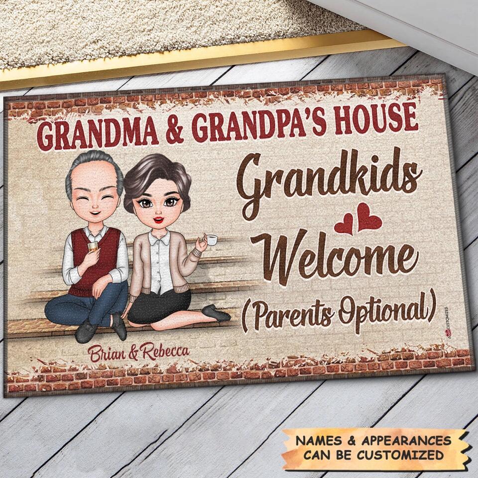 Personalized Doormat - Gift For Family Member - Grandkids Welcome ARND0014