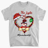 Personalized T-shirt - Gift For Grandma - The Light Of Grandma&#39;s Heart Christmas ARND037