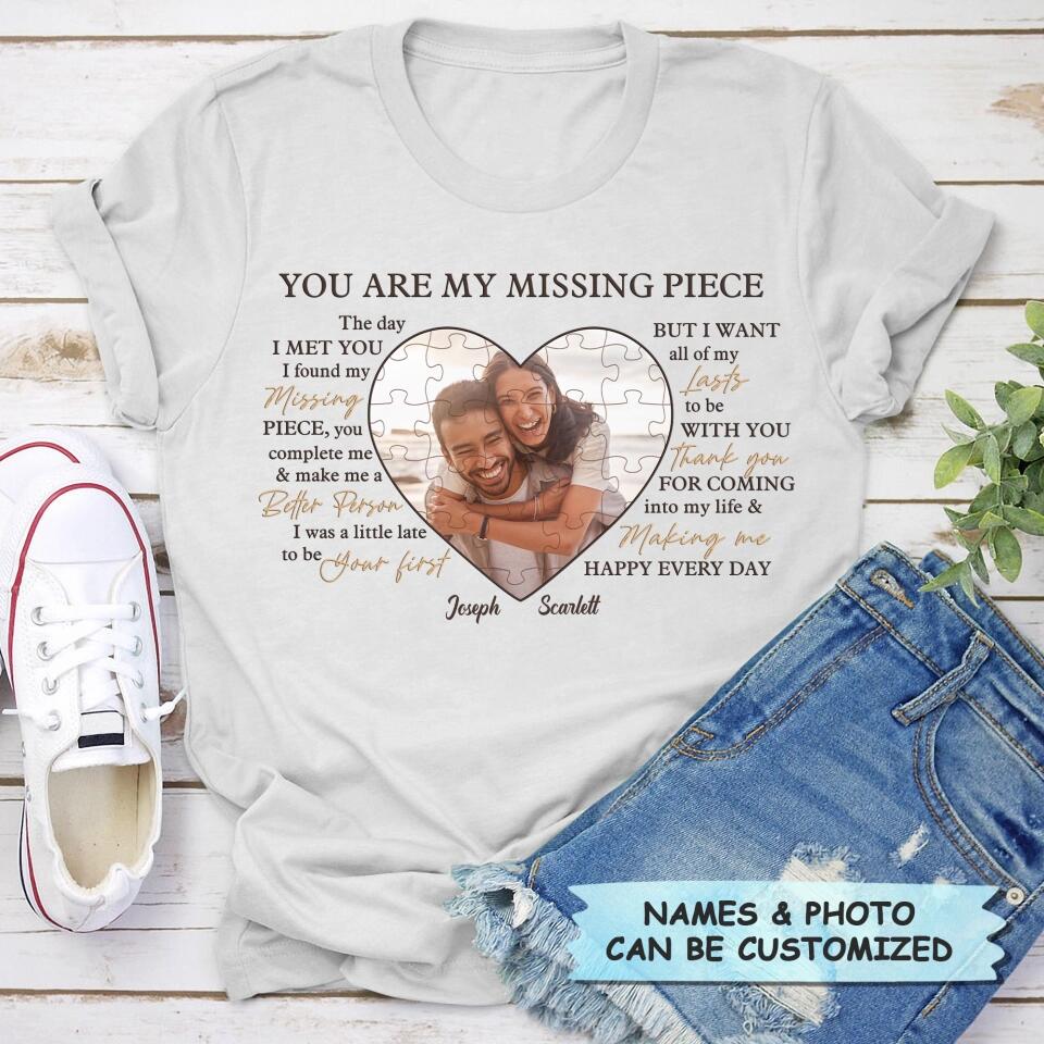 Personalized T-shirt - Gift For Couple - You Are My Missing Piece ARND037