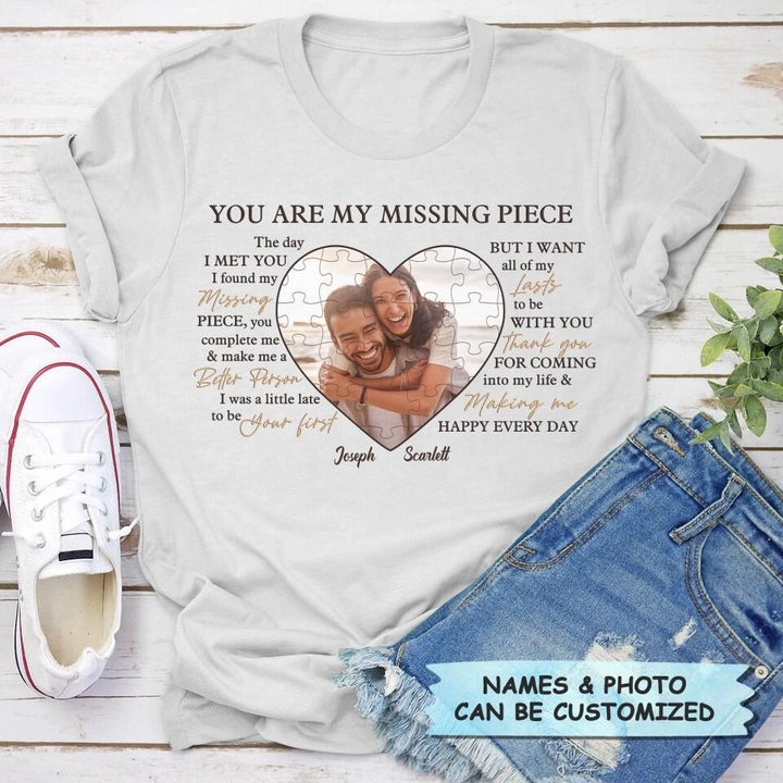 Personalized T-shirt - Gift For Couple - You Are My Missing Piece ARND037