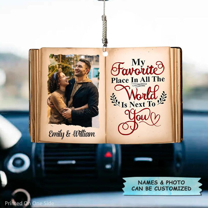 Personalized Car Hanging Ornament - Gift For Couple - My Favorite Place ARND0014 AGCPD016