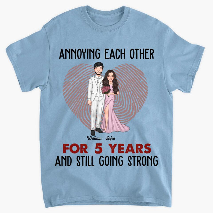 Personalized T-shirt - Gift For Couple - Annoying Each Other And Still Going Strong ARND037