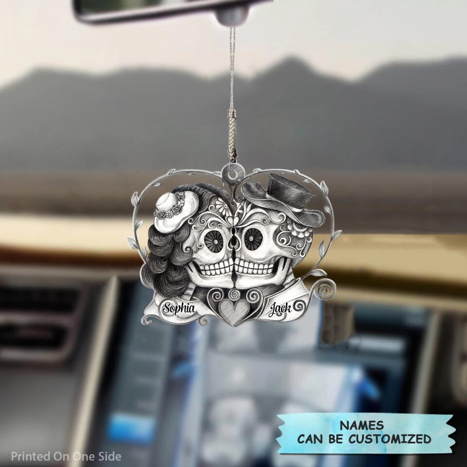 Personalized Car Hanging Ornament - Gift For Couple - From Our First Kiss To Our Last Breath ARND037 AGCTD013