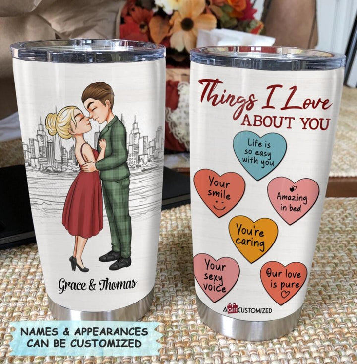 Personalized Tumbler - Gift For Couple - Things I Love About You ARND0014