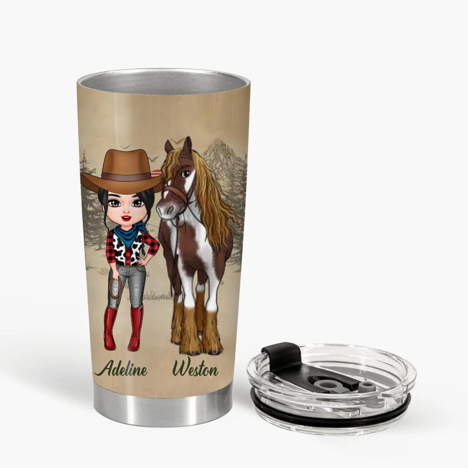 Personalized Tumbler - Gift For Horse Lover - A Girl And Her Horse A Bond That Can Not Be Broken ARND037