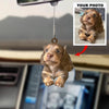Personalized Car Hanging Ornament - Mother&#39;s Day Gift For Dog Mom, Dog Lover - Custom Your Photo Car Hanging ARND036 AGCTD008