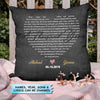 Personalized Pillow Case - Gift For Couple - Heart Shaped Song Lyrics Custom ARND037 AGCTD008