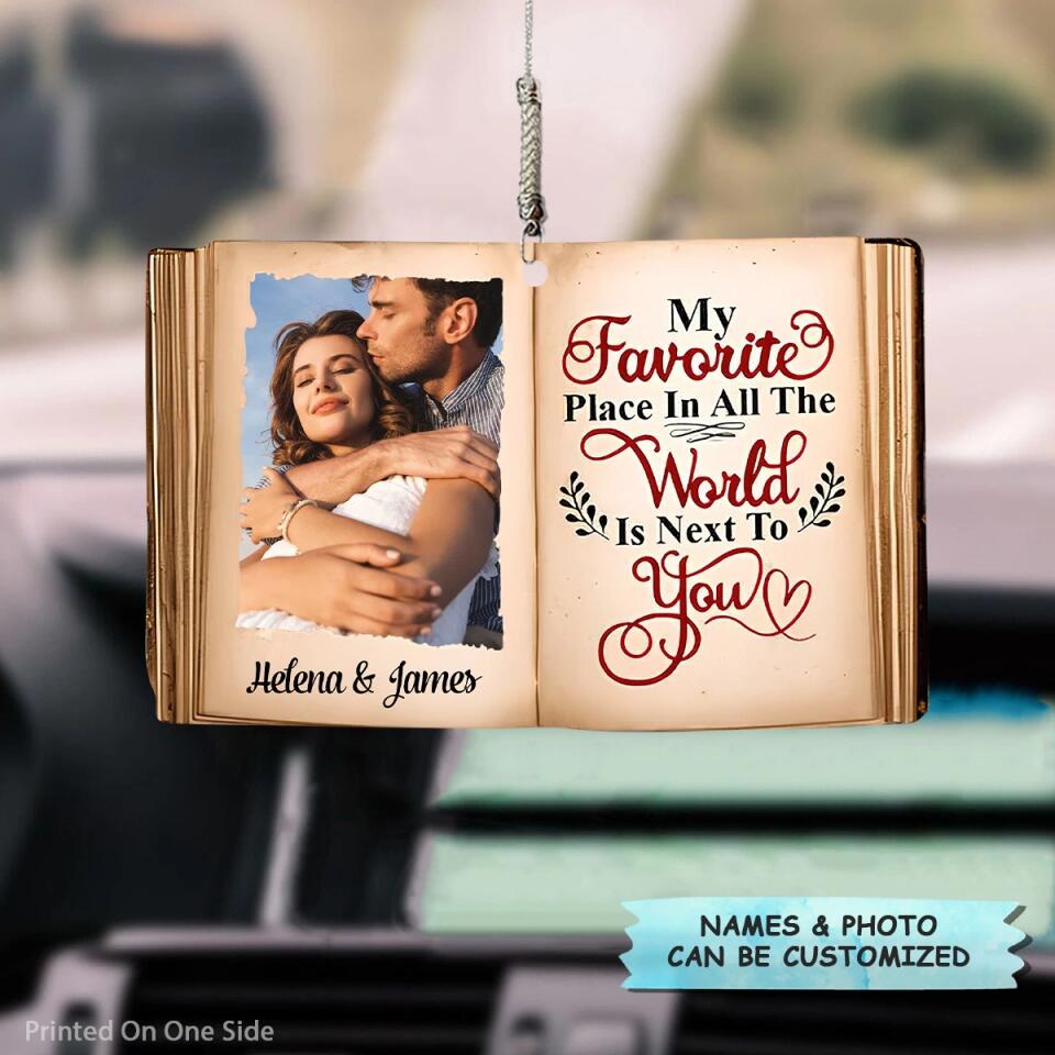 Personalized Car Hanging Ornament - Gift For Couple - My Favorite Place ARND0014 AGCPD016