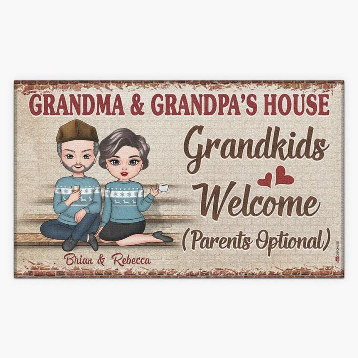 Personalized Doormat - Gift For Family Member - Grandkids Welcome ARND0014