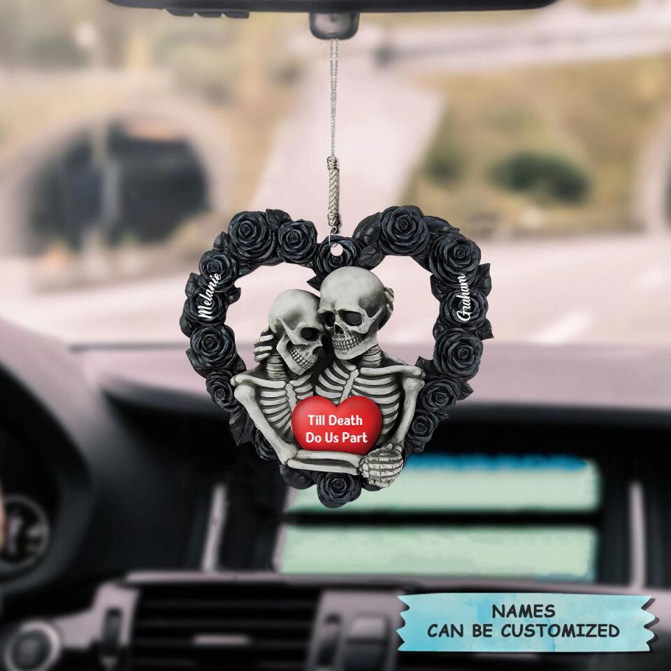 Personalized Car Hanging Ornament - Gift For Couple - Till Death Do Us Part ARND0014 AGCPD022