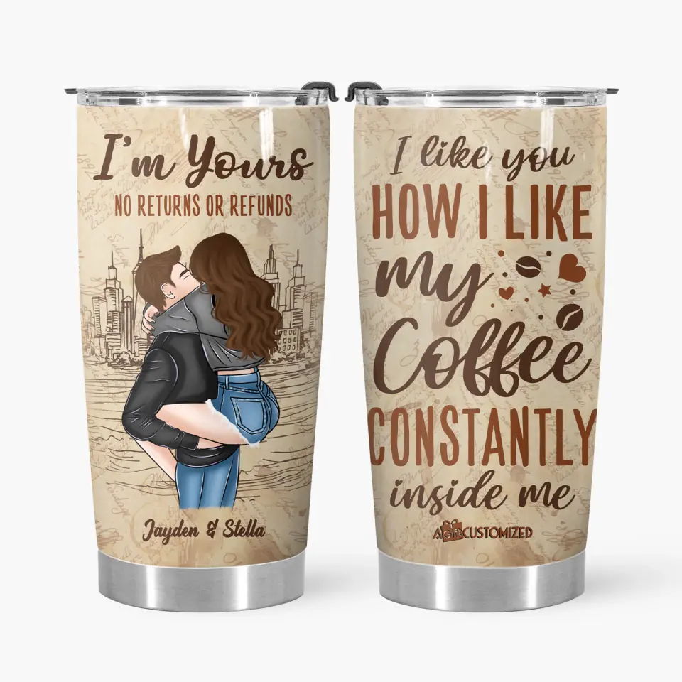 Personalized Tumbler - Gift For Couple - I Like You How I Like My Coffee ARND0014