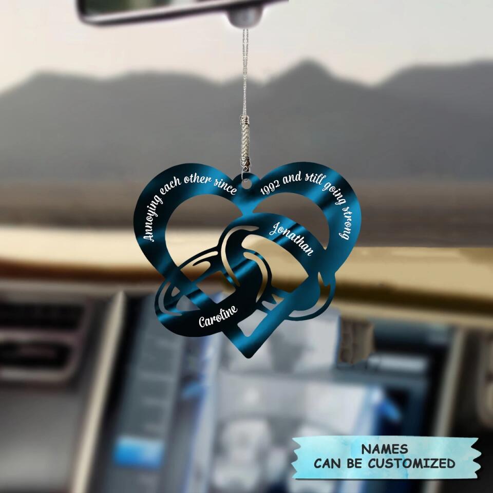 Personalized Car Hanging Ornament - Gift For Couple - Annoying Each Other ARND018 AGCKH010