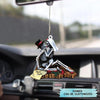 Personalized Car Hanging Ornament - Gift For Couple - Skeleton Couple ARND018