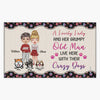 Personalized Doormat - Gift For Dog Lover - A Lovely Lady And Her Grumpy Old Man Live Here With There Crazy Dogs ARND037