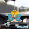 Personalized Car Hanging Ornament - Gift For Couple - Beach Memory ARND006 AGCTH001