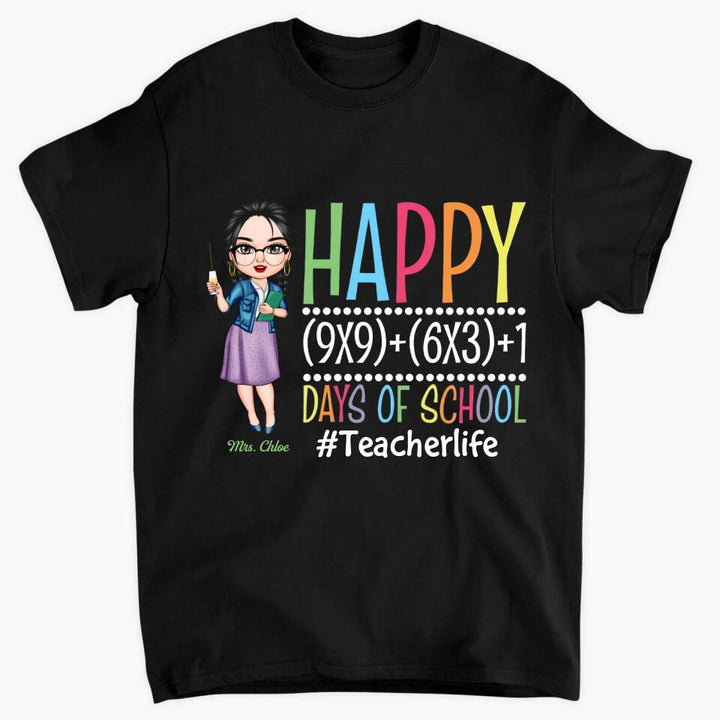 Personalized T-shirt - Gift For Teacher - Happy 100th Day Of School ARND036