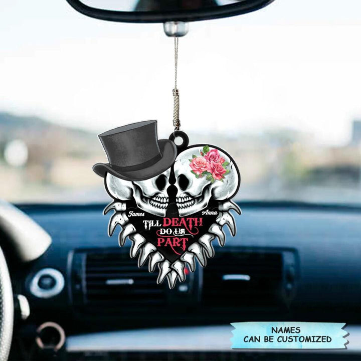 Personalized Car Hanging Ornament - Gift For Couple - From Our First Kiss Till Our Last Breath ARND037 AGCTD009