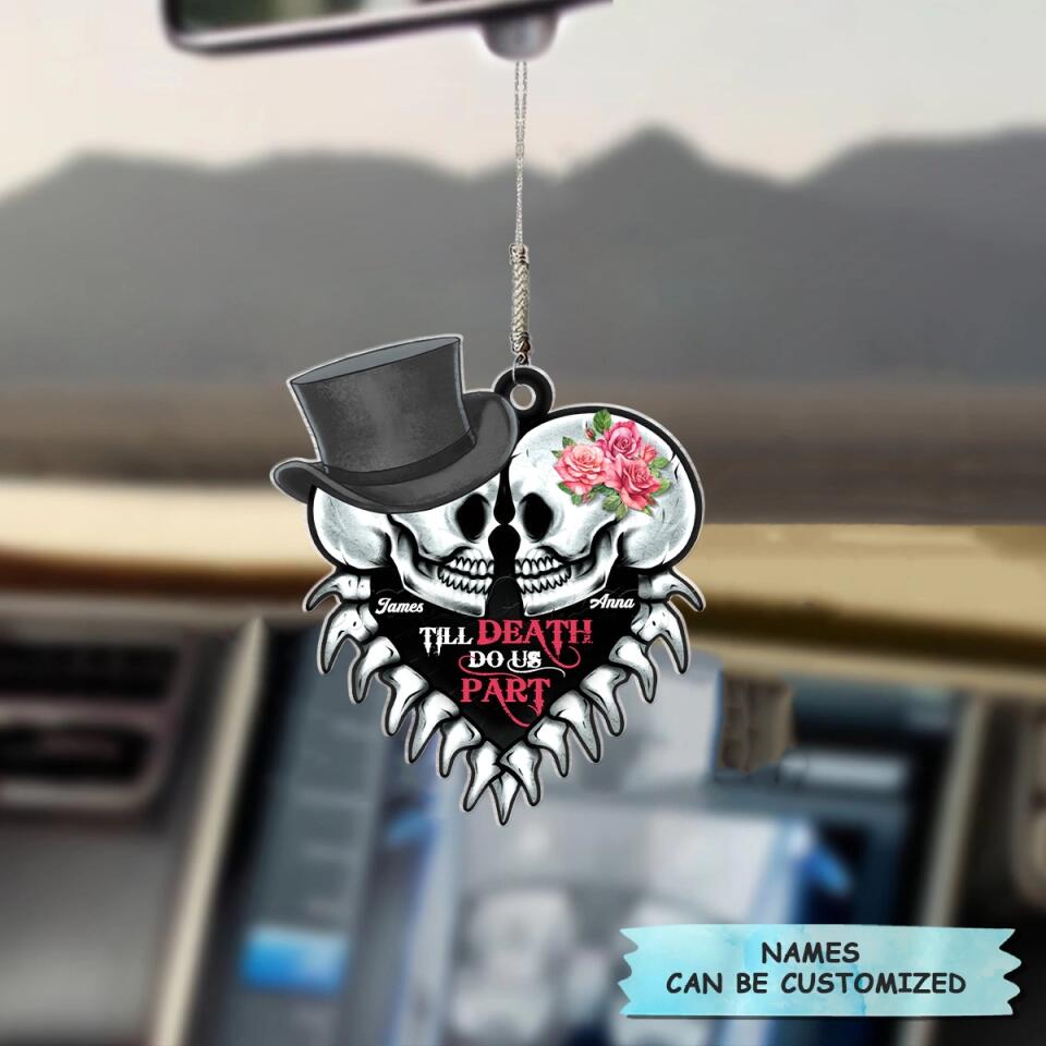 Personalized Car Hanging Ornament - Gift For Couple - From Our First Kiss Till Our Last Breath ARND037 AGCTD009