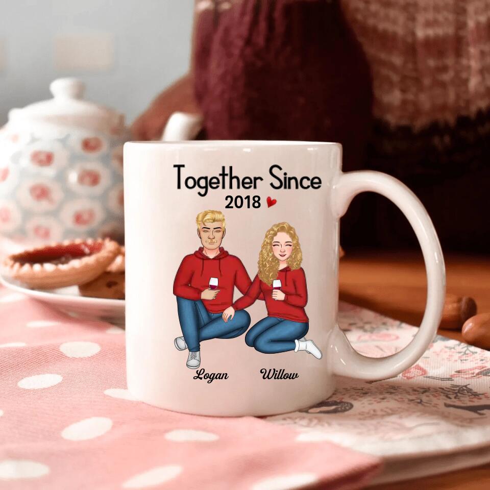 Personalized White Mug - Gift For Couple - Together Since ARND0014
