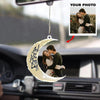 Personalized Car Hanging Ornament - Gift For Couple - I Love You To The Moon And Back ARND0014 AGCPD023