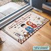 Personalized Doormat - Gift For Couple - This Is Us A Little Bit Of Crazy, A Little Bit Loud And Whole Lot Of Love ARND0014