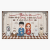 Personalized Doormat - Gift For Couple - This Is Us A Little Bit Of Crazy, A Little Bit Loud And Whole Lot Of Love ARND0014