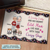 Personalized Doormat - Gift For Dog Lover - A Lovely Lady And Her Grumpy Old Man Live Here With There Crazy Dogs ARND037