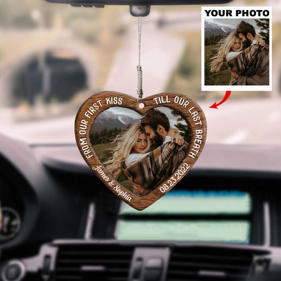 Personalized Car Hanging Ornament - Gift For Couple - From Our First Kiss ARND036 AGCVL012