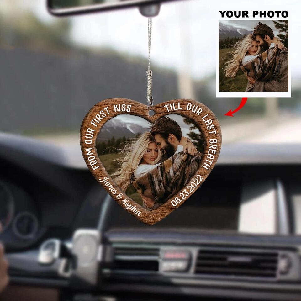 Personalized Car Hanging Ornament - Gift For Couple - From Our First Kiss ARND036 AGCVL012