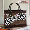 Personalized Leather Bag - Gift For Cow Lover - Just A Girl Who Loves Cows ARND0014