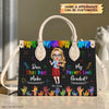 Personalized Leather Bag - Gift For Teacher - Does This Bag Make My Paper Look Graded ARND018