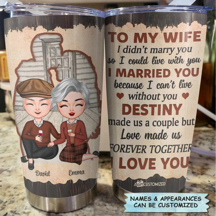 Personalized Tumbler - Gift For Couple - To My Wife ARND018