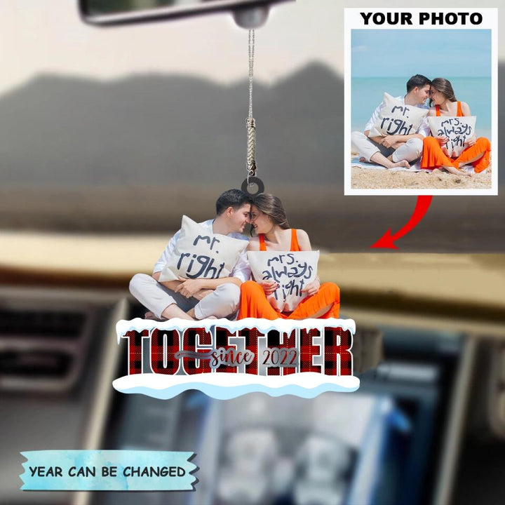 Personalized Car Hanging Ornament - Gift For Couple - Together Since ARND037 AGCTD015