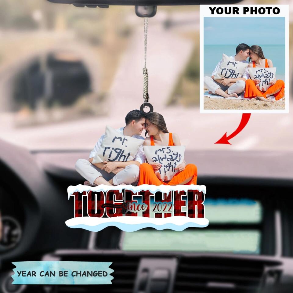 Personalized Car Hanging Ornament - Gift For Couple - Together Since ARND037 AGCTD015