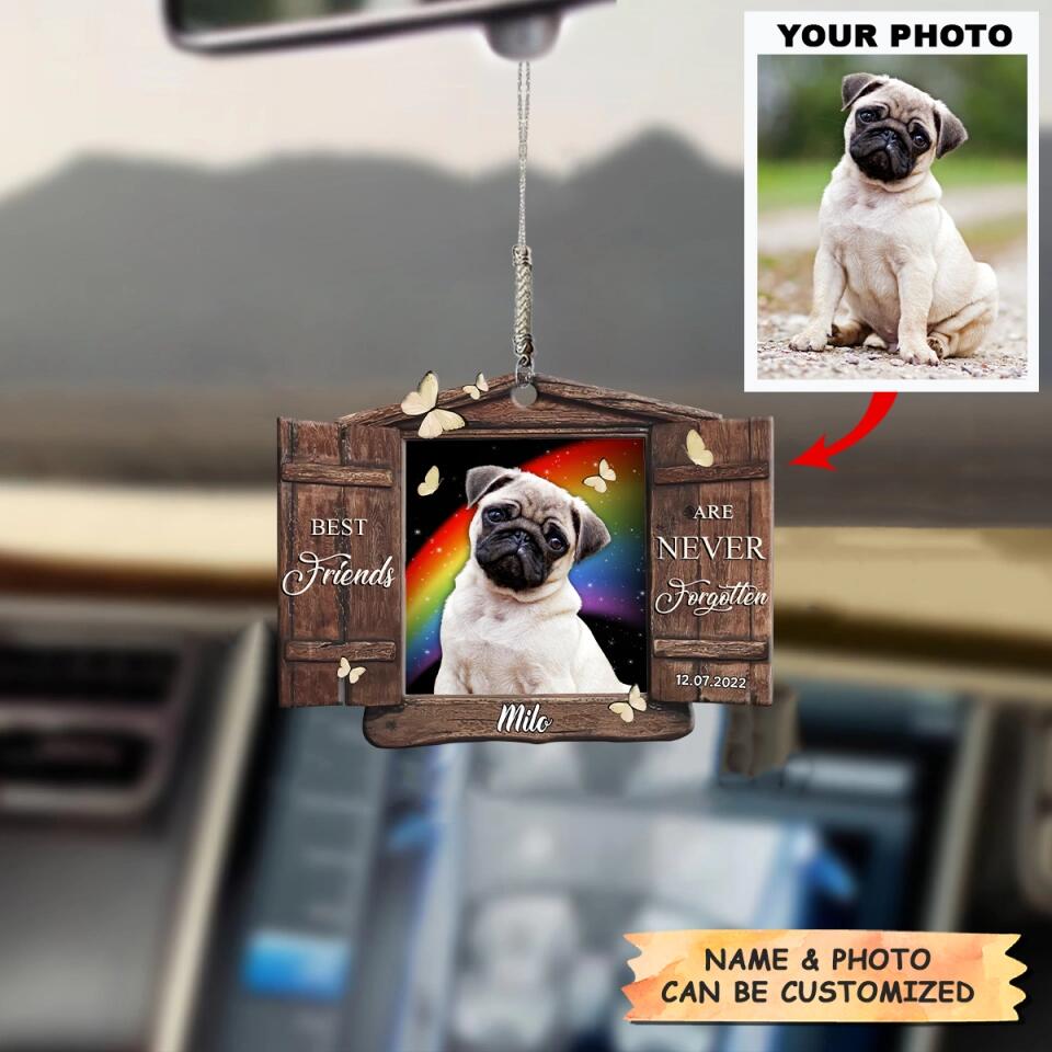 Personalized Car Hanging Ornament - Gift For Dog Lover - Best Friends Are Never Forgotten ARND036 AGCVL014