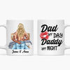 Personalized White Mug - Gift For Couple - Dad All Day Daddy All Night ARND0014