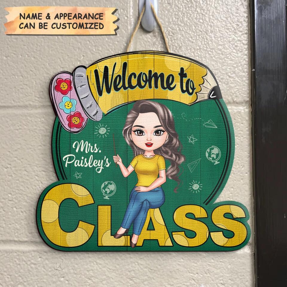 classroom door sign personalized