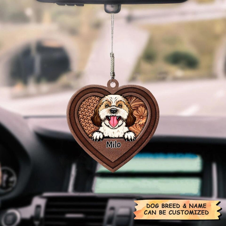 Personalized Car Hanging Ornament - Gift For Dog Lover - My Baby ARND005 AGCHD011