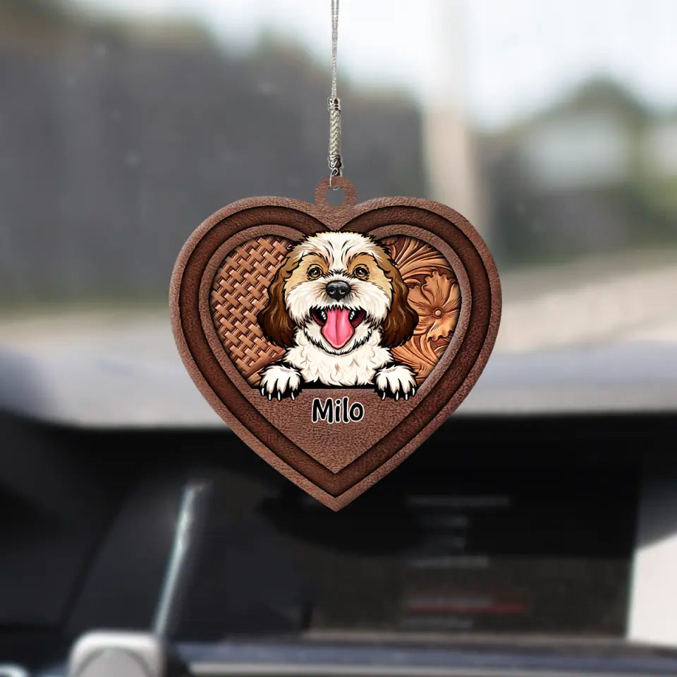 Personalized Car Hanging Ornament - Gift For Dog Lover - My Baby ARND005 AGCHD011