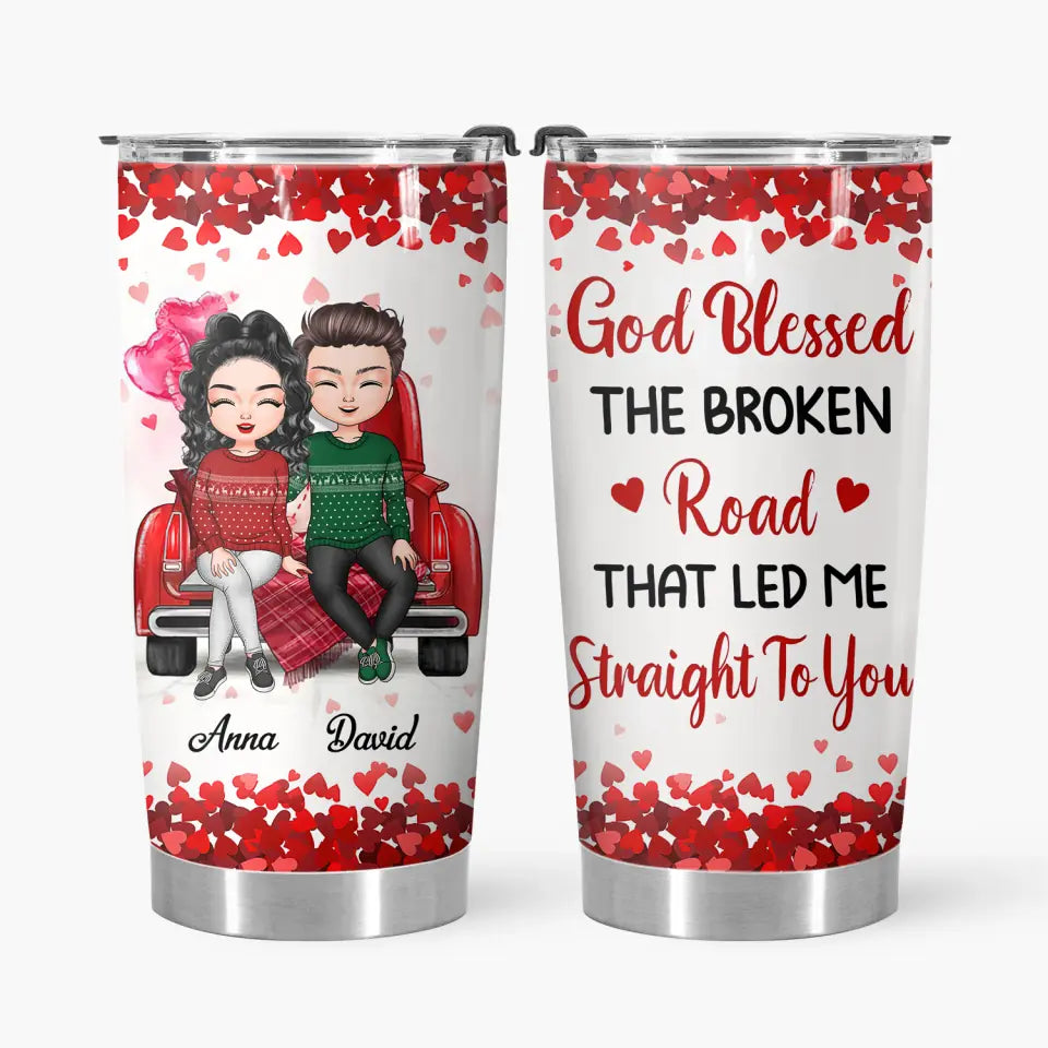 Personalized Baseball Couples Tumbler Cup - To Me You're Always A