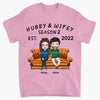 Personalized T-shirt - Gift For Couple - Hubby And Wifey Season Married Couple ARND037