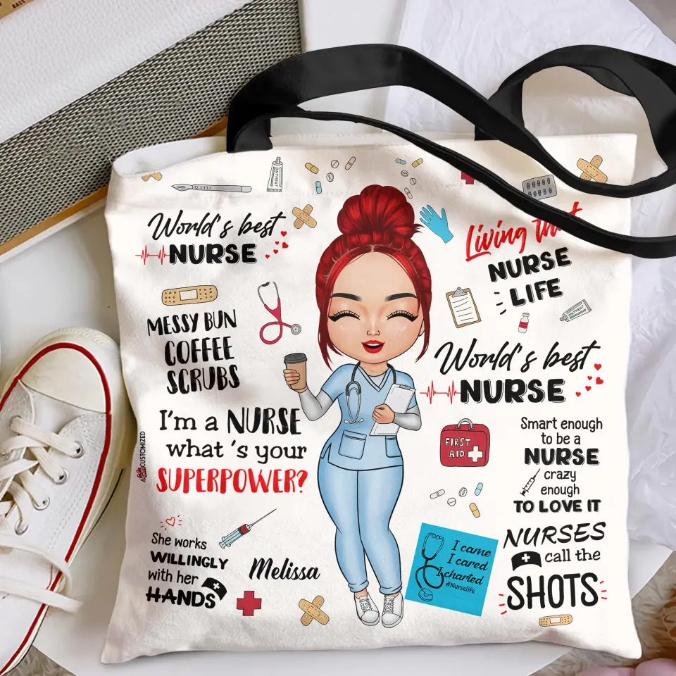 Nurse tote bag personalized hotsell
